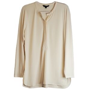 Lauren Ralph Lauren ivory tunic top long sleeve Size L